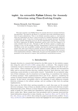 tegdet: An extensible Python Library for Anomaly Detection using
  Time-Evolving Graphs