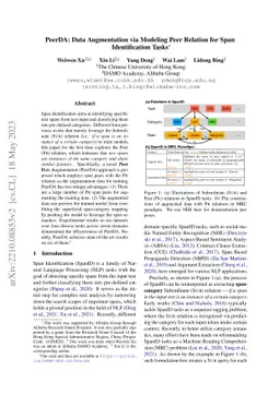 PeerDA: Data Augmentation via Modeling Peer Relation for Span
  Identification Tasks