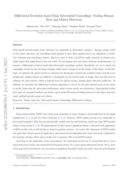 Differential Evolution based Dual Adversarial Camouflage: Fooling Human
  Eyes and Object Detectors