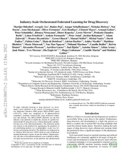 Industry-Scale Orchestrated Federated Learning for Drug Discovery