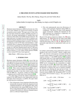 A Treatise On FST Lattice Based MMI Training