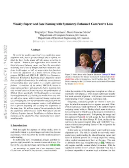 Weakly Supervised Face Naming with Symmetry-Enhanced Contrastive Loss