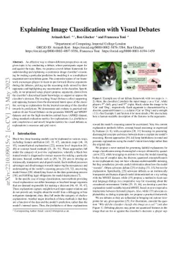 Explaining Image Classification with Visual Debates