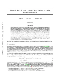 Approximation analysis of CNNs from a feature extraction view
