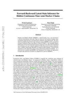 Forward-Backward Latent State Inference for Hidden Continuous-Time
  semi-Markov Chains