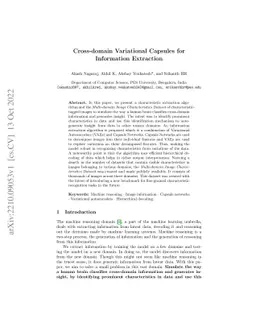 Cross-domain Variational Capsules for Information Extraction