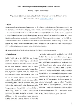 Nish: A Novel Negative Stimulated Hybrid Activation Function