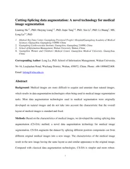 Cutting-Splicing data augmentation: A novel technology for medical image
  segmentation