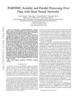 PARTIME: Scalable and Parallel Processing Over Time with Deep Neural
  Networks