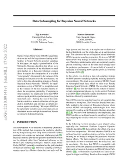 Data Subsampling for Bayesian Neural Networks
