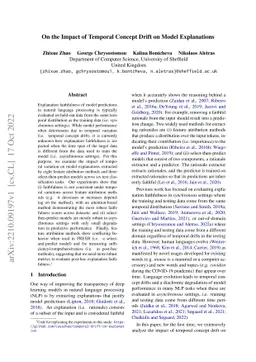 On the Impact of Temporal Concept Drift on Model Explanations