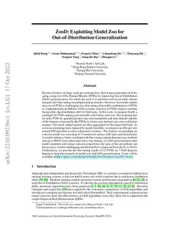 ZooD: Exploiting Model Zoo for Out-of-Distribution Generalization