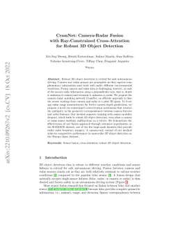 CramNet: Camera-Radar Fusion with Ray-Constrained Cross-Attention for
  Robust 3D Object Detection