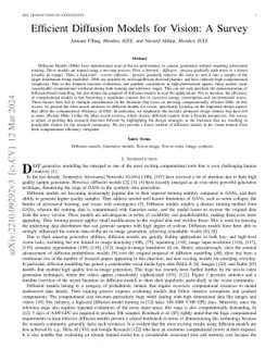 Efficient Diffusion Models for Vision: A Survey