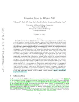 Extensible Proxy for Efficient NAS