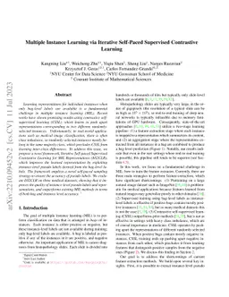 Multiple Instance Learning via Iterative Self-Paced Supervised
  Contrastive Learning