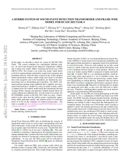 A Hybrid System of Sound Event Detection Transformer and Frame-wise
  Model for DCASE 2022 Task 4