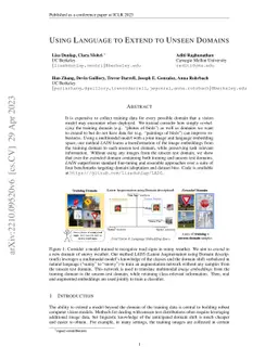 Using Language to Extend to Unseen Domains