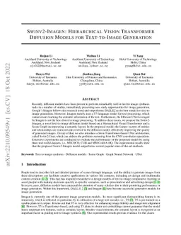 Swinv2-Imagen: Hierarchical Vision Transformer Diffusion Models for
  Text-to-Image Generation