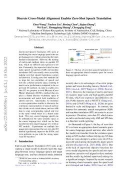 Discrete Cross-Modal Alignment Enables Zero-Shot Speech Translation