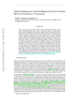 Simple Emergent Action Representations from Multi-Task Policy Training