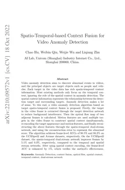 Spatio-Temporal-based Context Fusion for Video Anomaly Detection