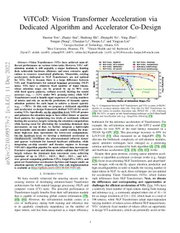 ViTCoD: Vision Transformer Acceleration via Dedicated Algorithm and Accelerator Co-Design