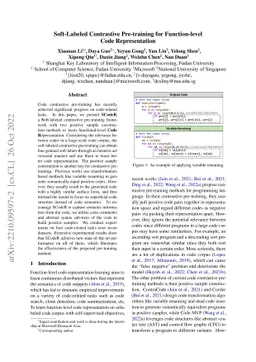Soft-Labeled Contrastive Pre-training for Function-level Code
  Representation