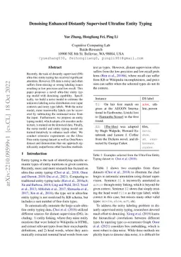 Denoising Enhanced Distantly Supervised Ultrafine Entity Typing