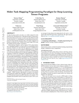 Hidet: Task-Mapping Programming Paradigm for Deep Learning Tensor
  Programs