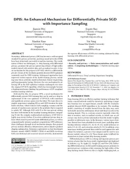 DPIS: An Enhanced Mechanism for Differentially Private SGD with
  Importance Sampling
