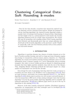 Clustering Categorical Data: Soft Rounding k-modes