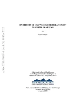 On effects of Knowledge Distillation on Transfer Learning