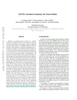 ATCON: Attention Consistency for Vision Models