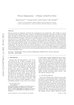 Privacy Explanations - A Means to End-User Trust