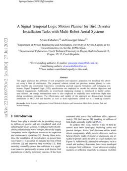 A Signal Temporal Logic Motion Planner for Bird Diverter Installation
  Tasks with Multi-Robot Aerial Systems