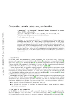 Generative models uncertainty estimation