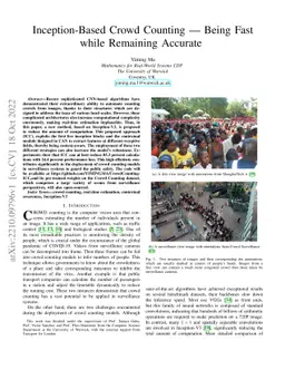 Inception-Based Crowd Counting -- Being Fast while Remaining Accurate