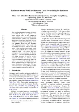 Sentiment-Aware Word and Sentence Level Pre-training for Sentiment
  Analysis