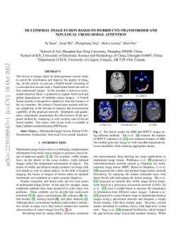 Multimodal Image Fusion based on Hybrid CNN-Transformer and Non-local
  Cross-modal Attention
