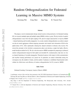 Random Orthogonalization for Federated Learning in Massive MIMO Systems