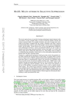 MaSS: Multi-attribute Selective Suppression