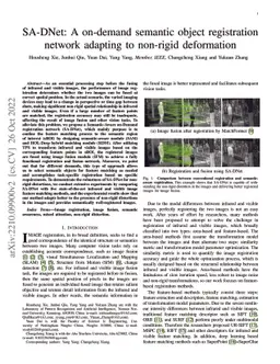 SA-DNet: A on-demand semantic object registration network adapting to
  non-rigid deformation