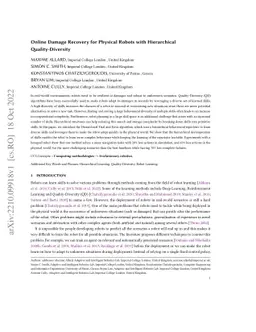 Online Damage Recovery for Physical Robots with Hierarchical
  Quality-Diversity