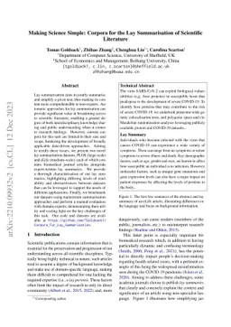 Making Science Simple: Corpora for the Lay Summarisation of Scientific
  Literature