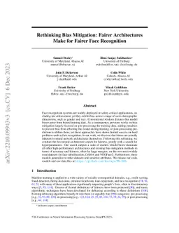 Rethinking Bias Mitigation: Fairer Architectures Make for Fairer Face
  Recognition