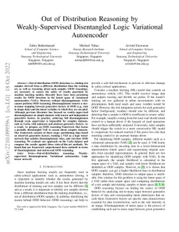Out of Distribution Reasoning by Weakly-Supervised Disentangled Logic
  Variational Autoencoder