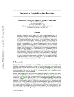 Contrastive Graph Few-Shot Learning