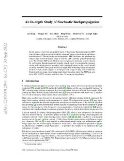 An In-depth Study of Stochastic Backpropagation