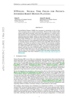 NTFields: Neural Time Fields for Physics-Informed Robot Motion Planning